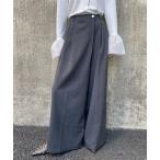 ショッピングラップ パンツ アシンメトリーラップワイドパンツ レディース