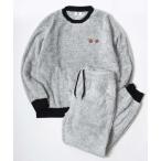 パジャマ ルームウェア 2025AW Tom and Jerry/トムとジェリー シャギーボアフリース ワンポイント刺繍 スウェットトレーナー×パンツ