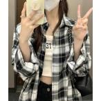 ブラウス シャツ 格子チェックオー