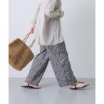 パンツ コットン小花柄イージーパンツ レディース