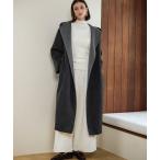 コート チェスターコート 「2025AW」「ウール70％」フーデッド ドロップショルダー ガウンコート レディース