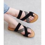 ショッピングMINNETONKA 「Minnetonka」 フラットサンダル 5 ブラック レディース