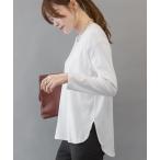 ショッピングラウンド tシャツ レイヤードでも大活躍！毎日使える！ラウンドヘムロングスリットTシャツ レディース