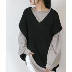 ベスト ジレ 5ゲージVネックバルーンベスト レディース