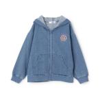 ブルゾン アウター バックプリントデニムフードブルゾン キッズ 子供服 女の子