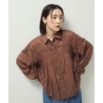 ブラウス シャツ ・ELENCARE DUE シアーシャーリングシャツ レディース