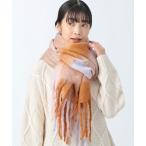 マフラー ストール ブークレ マルチ チェックストール レディース