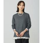 ニット セーター WORETED WOOL BLEND クルーネック ニット レディース