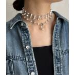 ネックレス 「インフルエンサーOKOCHI企画」月モチーフランダムパールネックレス レディース