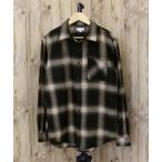 シャツ 無地チェック長袖ネルシャツ メンズ レディース