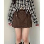 ショッピングスウェード スカート スウェード台形ミニスカート