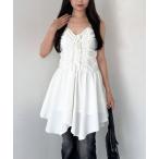 ショッピングキャミ ワンピース ドロストイレヘムミニキャミワンピース