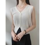 ショッピングオートミール ニット セーター Vネックニットベスト / オートミール レディース