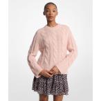 ニット セーター ケーブルニット ナイロン ＆ アルパカブレンド セーター レディース