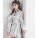 ワンピース ラッフルティアードフレアミニワンピース