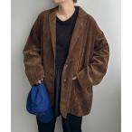 ジャケット テーラードジャケット コーデュロイ　オーバージャケット レディース