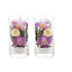 ショッピングドライフラワー インテリア グラスフラワー 12cm