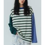 ショッピングローズ tシャツ (CREOLME)MULTI STRIPE L/S TEE レディース