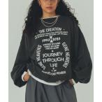 ショッピングローズ トレーナー スウェット (GENE HEAVENS)VOLUME SLEEVE PRINT SWEAT レディース