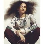 ショッピングローズ tシャツ (mag.by c)FLOWER PRINT WAFFLE TOP レディース