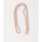 ショッピングストラップホルダー 「全機種対応」スマホケースに挟むだけ！ ツイード コンビ チェーン モバイル ストラップホルダー スマホショルダー ストラップ