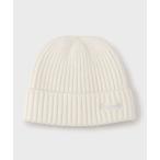 ショッピングニット帽 ニット帽 ニットキャップ ロゴ入りリブニットワッチ レディース