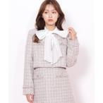 コート アウター ファンシーツイードジャケット レディース