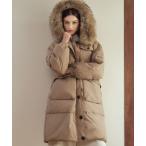 ショッピングダウンコート ダウンコート ダウンジャケット ラクーンファー付き 軽量 フーデッド ダウンコート レディース