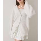 カーディガン melty ribbon long knit レディース