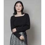 ニット セーター スクエア＆ボートネック前後2wayニットプルオーバー レディース