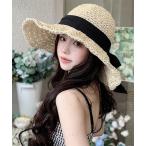 「Riff」 ストローハット FREE アイボリー レディース