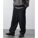 スウェットパンツ ジャージ Firsthand/ファーストハンド 配色 スピンドル ワイドシルエット スウェットパンツ / 裾ドローコード / ダブル