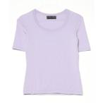 [UNTITLED] короткий рукав вязаный - лиловый женский 