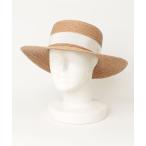 「Helen Kaminski」 チェック柄ストローハット - オレンジ レディース