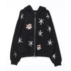 「UNKNOWN.」 ジップアップパーカー「Ed hardyコラボ」 L ブラック メンズ
