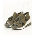 ショッピングMINNETONKA 「Minnetonka」 フラットサンダル 35 グリーン レディース