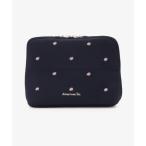 ショッピングポーチ ポーチ フラワー刺繍折りたたみポーチ レディース