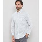 シャツ ストレッチタイプライターストライプボタンダウンシャツ メンズ