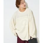 tシャツ 限定展開　ピグメント 加工 切り替え プリント プルオーバー レディース