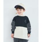 tシャツ 「綿100%」ユニセックス ルーズシルエット 配色切替えアソートロンT キッズ 子供服 男の子 女の子