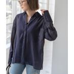 ブラウス シャツ ロングカフスシアーシャツ レディース