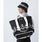  большая сумка [PEARLY GATES] Logo якорь рисунок запирающийся шкафчик сумка (UNISEX) женский мужской 