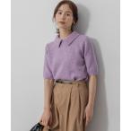 ショッピングスパンコール ニット セーター スパンコールヤーン 5分袖ニット レディース