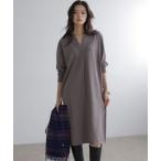 ショッピングマキシ ワンピース キーネックニット ワンピース