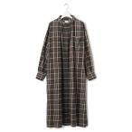 シャツワンピース 「WOMEN」チェック シャツワンピース