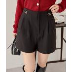 ショッピングショートパンツ パンツ 「REVIVAL/WEB限定」チャーム付タックショートパンツ レディース