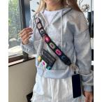 ショッピングスマホ ストラップ クロシェ編み ポーチ付き ショルダーストラップ  スマホストラップ