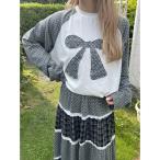 ショッピングファッションセール対象商品 tシャツ 「セットアップ対象」ドットラグランパッチワークロンT レディース