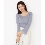 ショッピングハート ニット セーター 「ハンドウォッシャブル」ハートネック部分シアースリーブニット / 1215270922 レディース