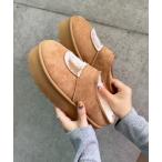 スリッポン 軽量厚底 もこもこファー メリージェーン ムートン スリッポン 6465 レディース